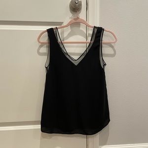 Babaton Layering Tank with Mesh Trim XXS